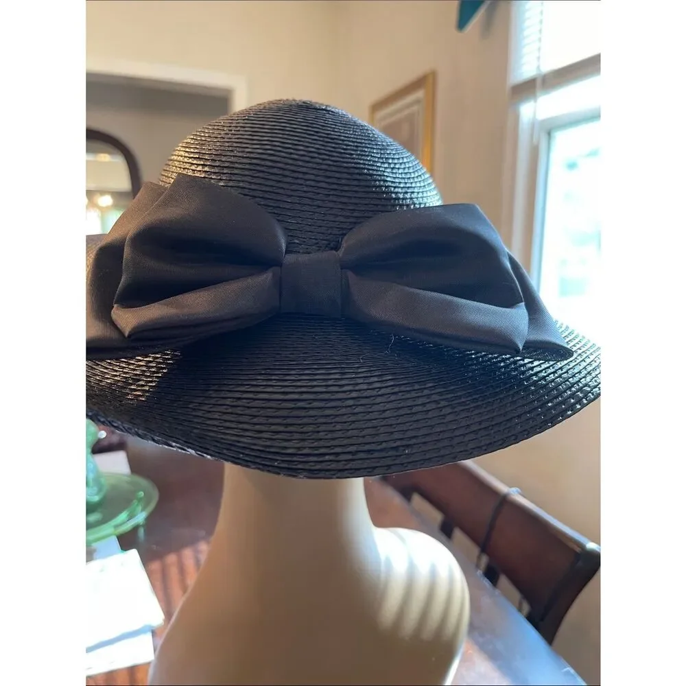 Unbranded Vintage Classic Black Wide-Brim Women's Sun Hat